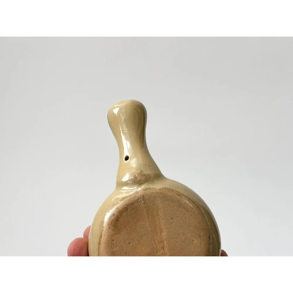 Glazed Stoneware Vintage Gradient Brown Little Sauce Bowl + Spout